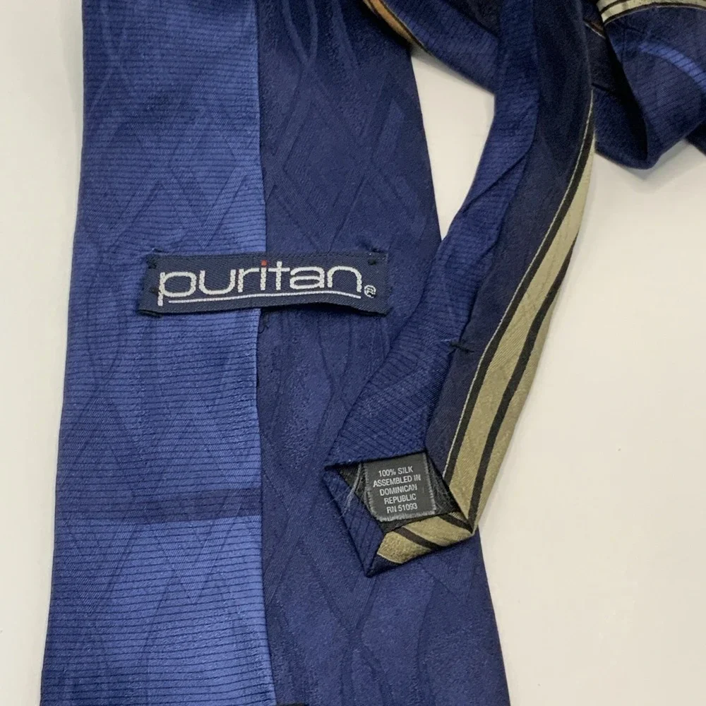 Puritan Men's Neck Tie Multi-Color Design 100% Silk